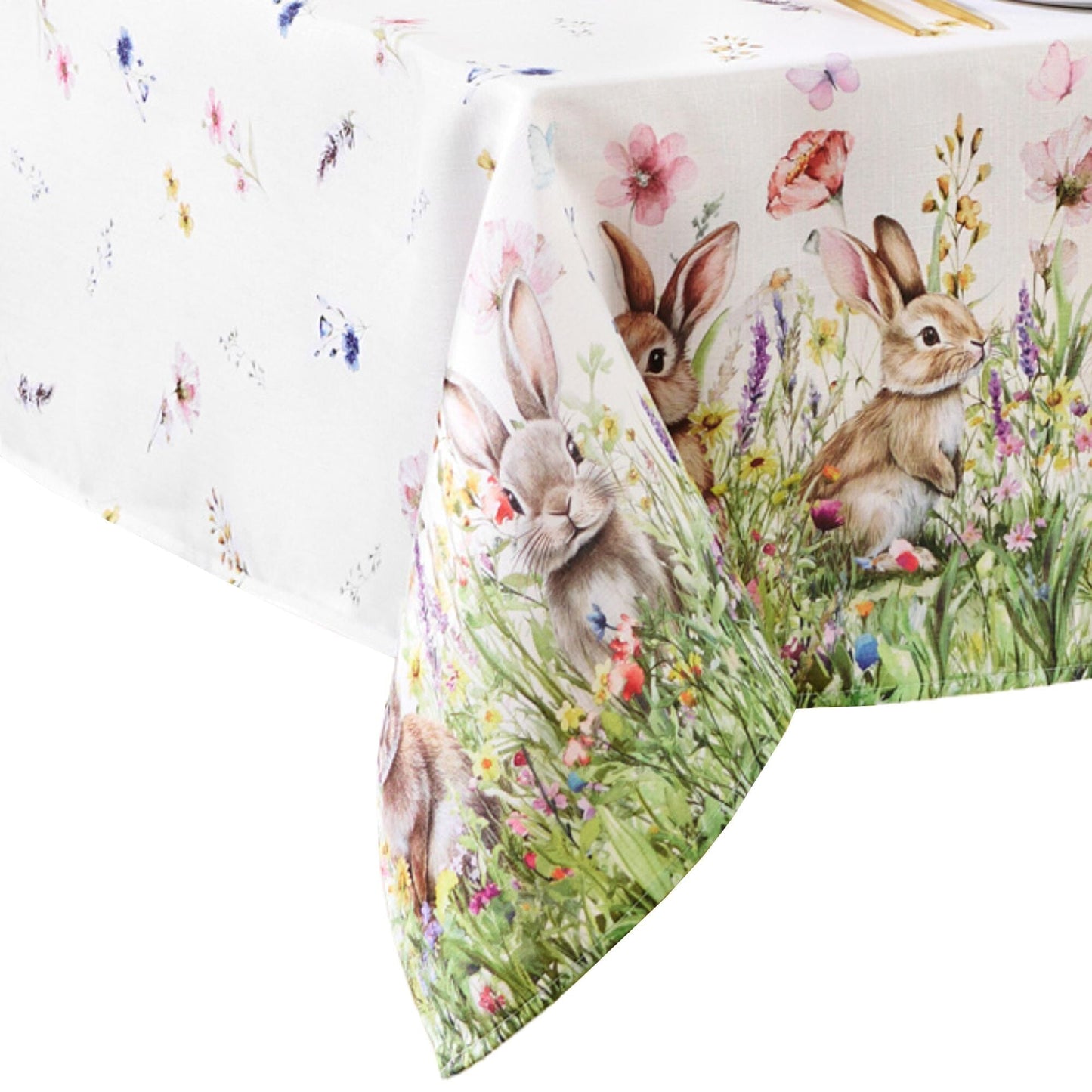 Bunny Blossom Easter Tablecloth