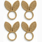 Burlap Bunny Ear Napkin Rings, Set of 4