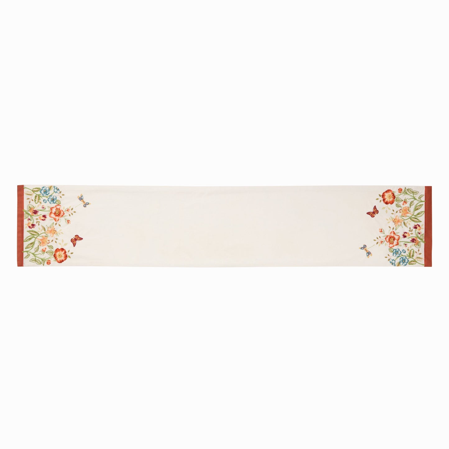 Lenox Butterfly Meadow Fall Embroidered Table Runner, 14"x72"