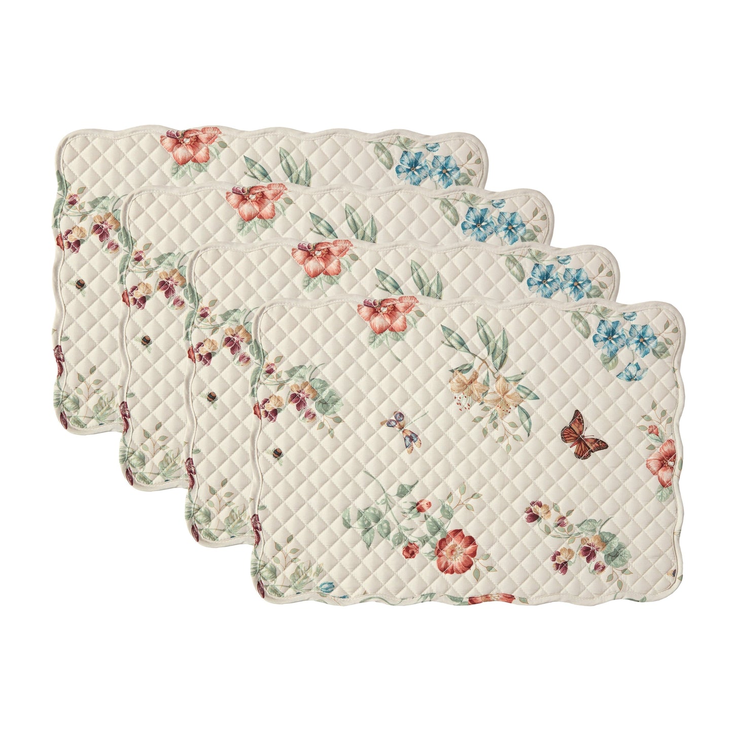 Lenox Butterfly Meadow Fall Quilted Placemats, Set of 4
