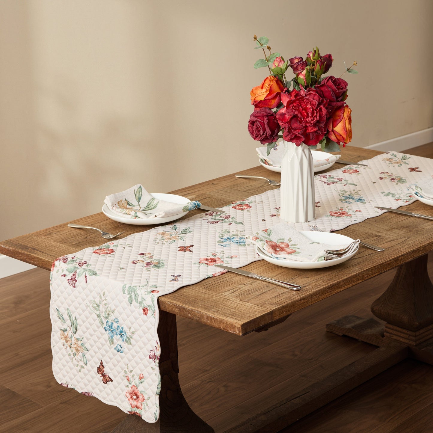 Lenox Butterfly Meadow Fall Quilted Table Runner, 14"x72"
