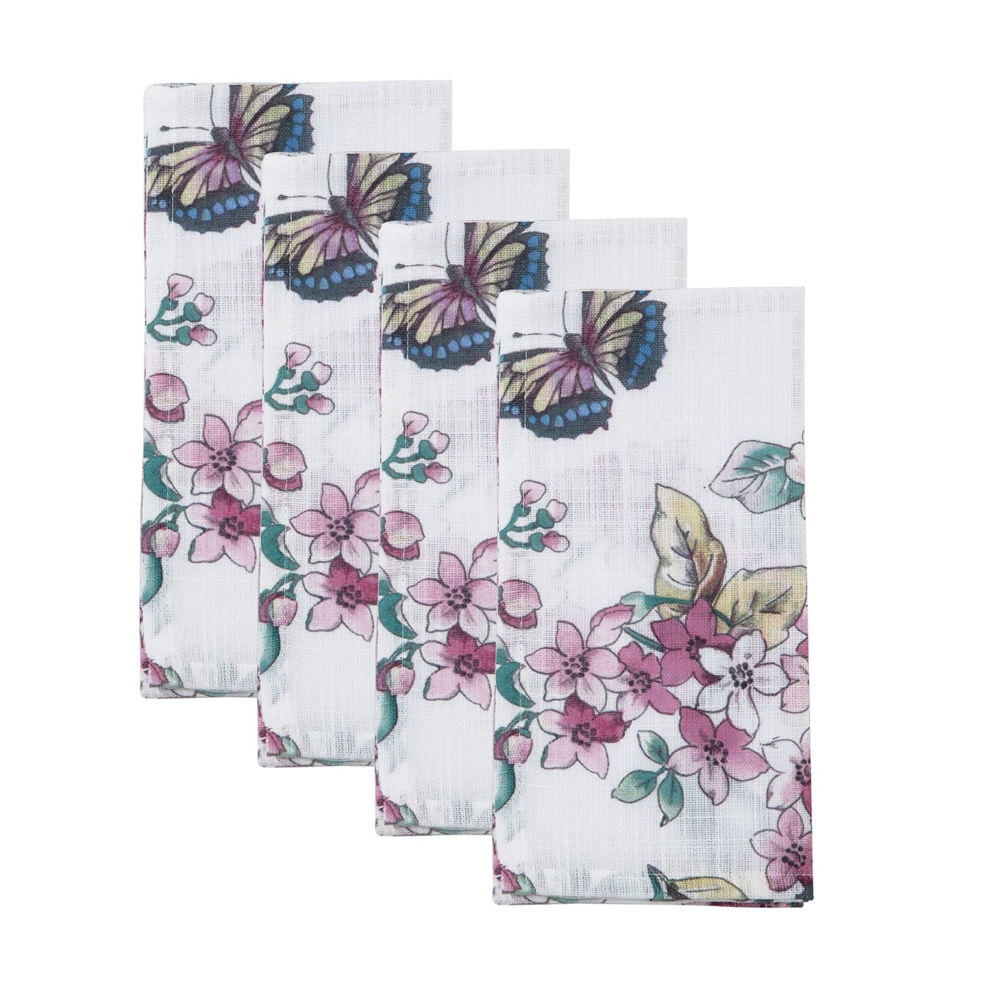 Lenox Butterfly Meadow Floral Napkins, Set of 4