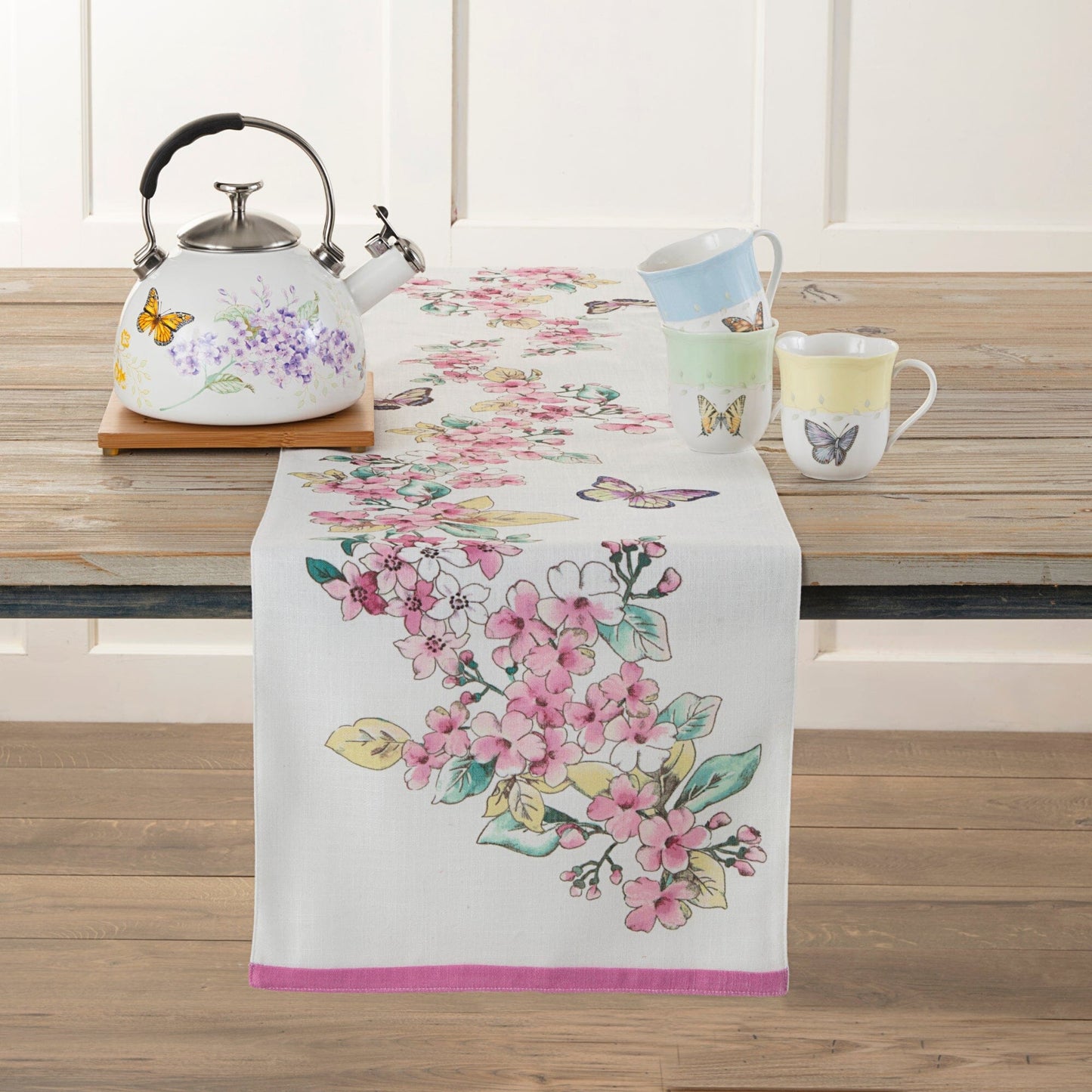 Lenox Butterfly Meadow Floral Runner