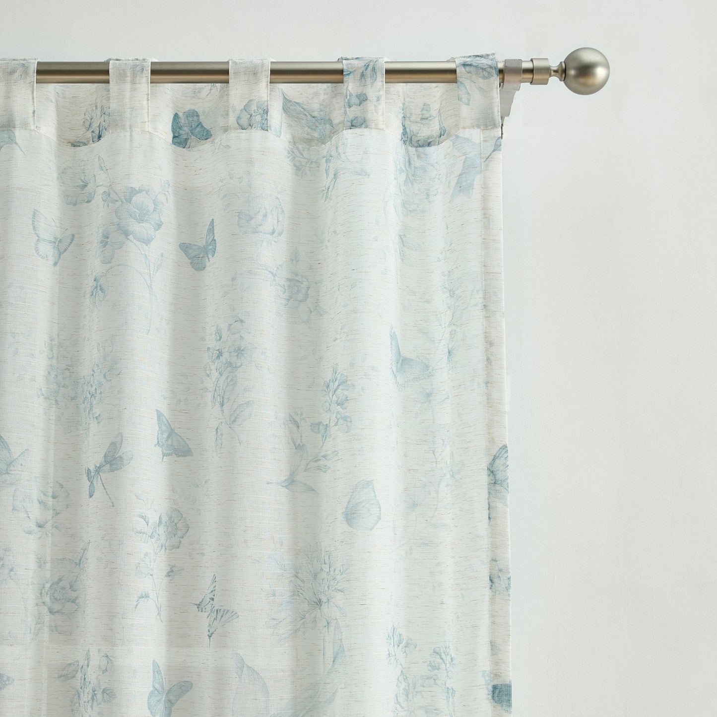Lenox Butterfly Meadow Toile Printed Window Curtain