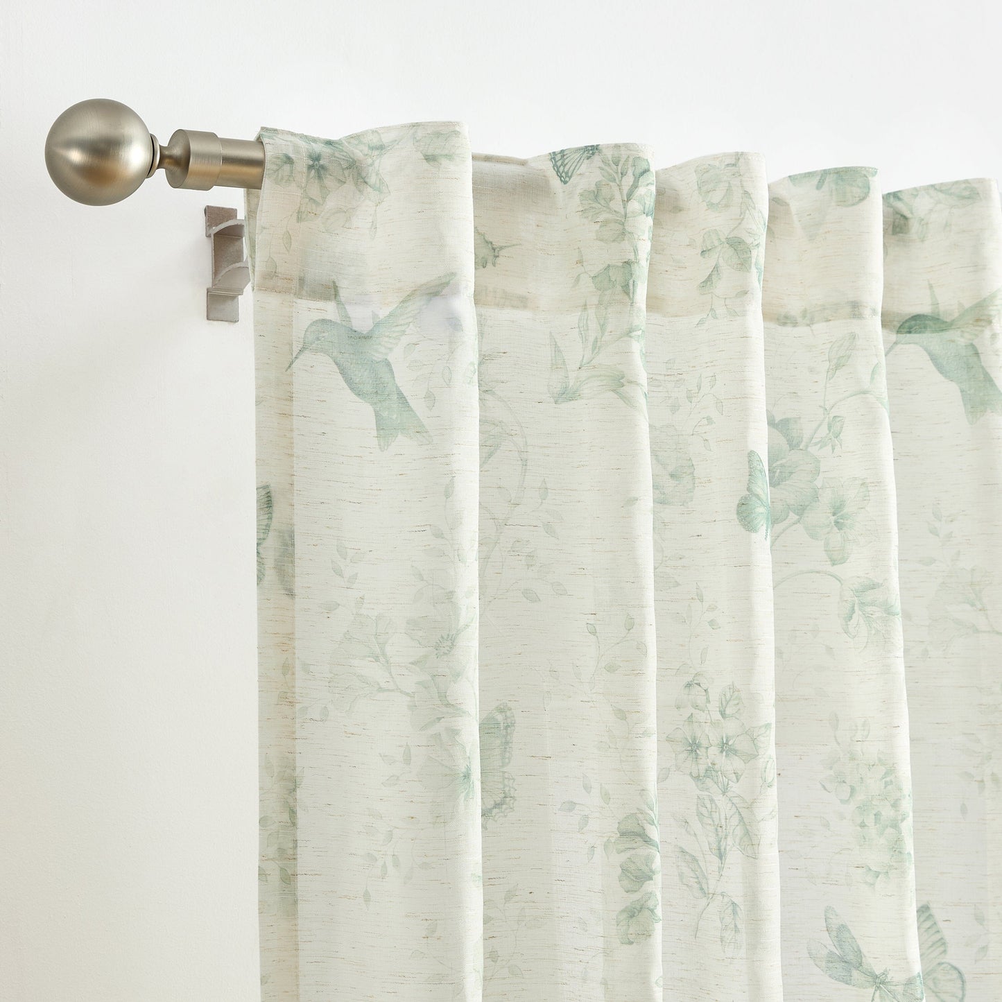 Lenox Butterfly Meadow Toile Printed Window Curtain