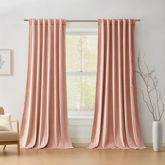 Camille Velvet Curtain Panel, Set of 2