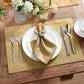 Caiden Elegance Damask - Manteles individuales resistentes al agua y a las manchas, juego de 4