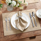 Caiden Elegance Damask - Manteles individuales resistentes al agua y a las manchas, juego de 4