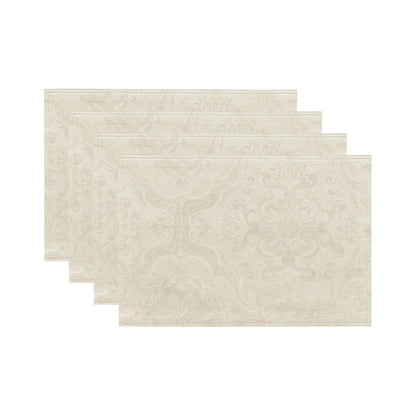 Caiden Elegance Damask - Manteles individuales resistentes al agua y a las manchas, juego de 4