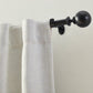 Cordelia 1" Window Drapery Single Curtain Rod with Globe Ball Finial