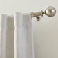 Cordelia 1" Window Drapery Single Curtain Rod with Globe Ball Finial