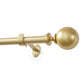 Cordelia 1" Window Drapery Single Curtain Rod with Globe Ball Finial