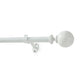 Cordelia 1" Window Drapery Single Curtain Rod with Globe Ball Finial
