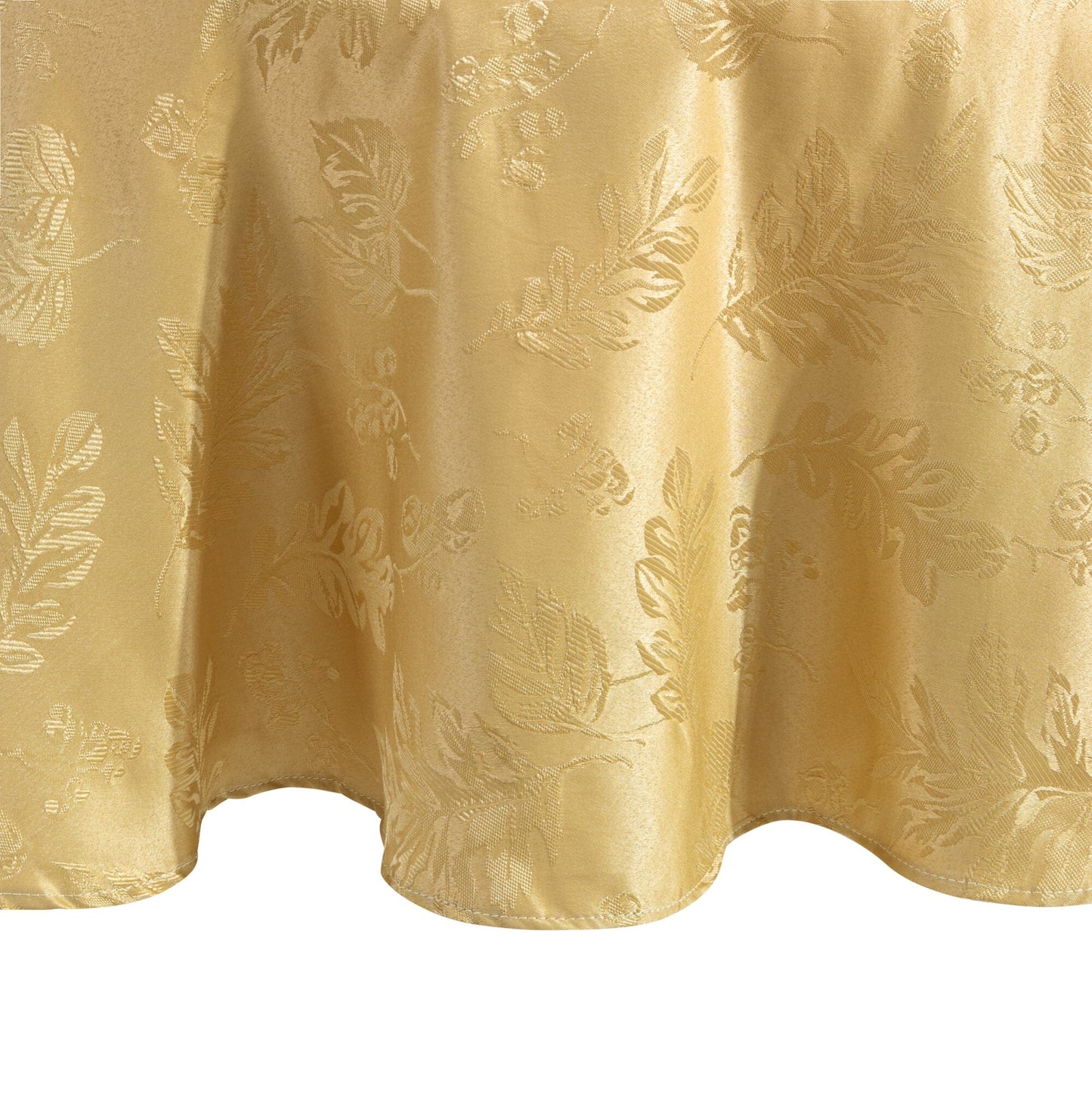 Elegante mantel de damasco jacquard con hojas tejidas