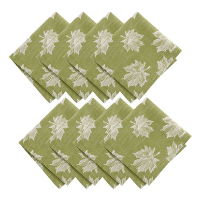 Falling Leaves Jacquard Napkins, Set of 8