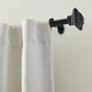 Florence 1" Window Drapery Single Curtain Rod with Stacked Square Finial