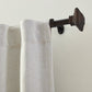 Florence 1" Window Drapery Single Curtain Rod with Stacked Square Finial