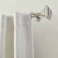 Florence 1" Window Drapery Single Curtain Rod with Stacked Square Finial