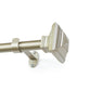 Florence 1" Window Drapery Single Curtain Rod with Stacked Square Finial