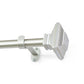Florence 1" Window Drapery Single Curtain Rod with Stacked Square Finial