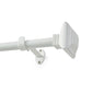 Florence 1" Window Drapery Single Curtain Rod with Stacked Square Finial