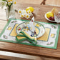 Villeroy &amp; Boch French Garden Servilletas resistentes al agua y a las manchas, juego de 4