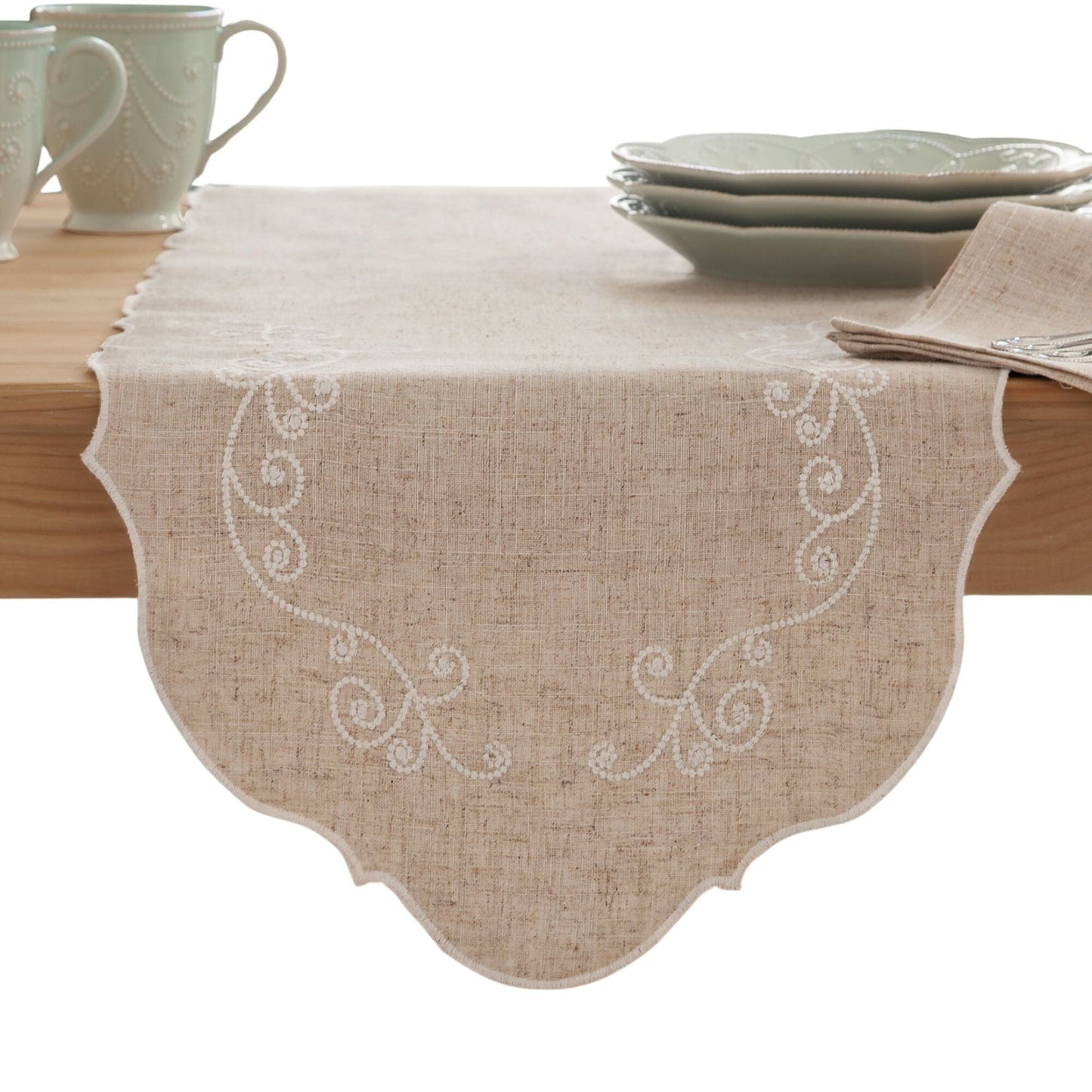 Lenox French Perle Embroidered Runner