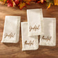 Fringed Harvest Sentiment Napkins, Set of 4