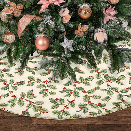 Lenox Golden Holly Tree Skirt