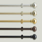 Greenwich 1” Single Curtain Rod with Spherical Ball Finial