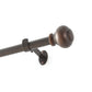 Greenwich 1” Single Curtain Rod with Spherical Ball Finial