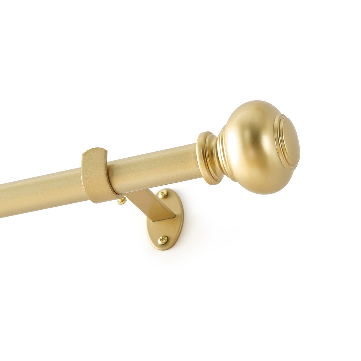 Greenwich 1” Single Curtain Rod with Spherical Ball Finial