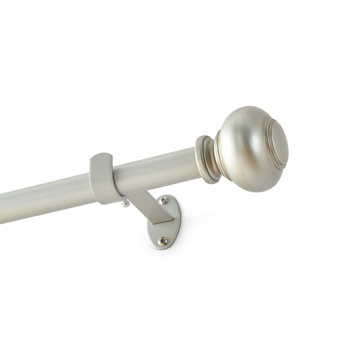 Greenwich 1” Single Curtain Rod with Spherical Ball Finial