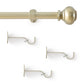 Greenwich 1” Single Curtain Rod with Spherical Ball Finial