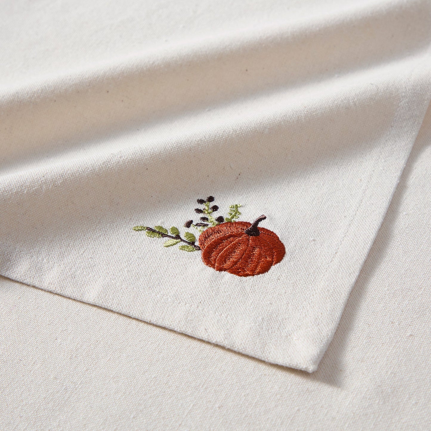 Lenox Harvest Pumpkins Embroidered Napkins, Set of 4