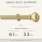 Greenwich 1” Single Curtain Rod with Spherical Ball Finial