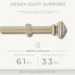 Lenox Madrid 1” Single Curtain Rod with Sculptural Stacked Square Finial Design