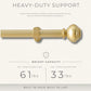 Lenox Manor 1” Single Curtain Rod with Rounded Globe Finial Design