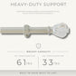Lenox Milano 1” Single Curtain Rod with Crystal Teardrop Finial Design