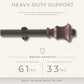 Lenox Palazzo 1” Single Curtain Rod with Fluted Bell Shaped Finial Design