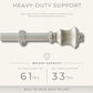 Lenox Palazzo 1” Single Curtain Rod with Fluted Bell Shaped Finial Design
