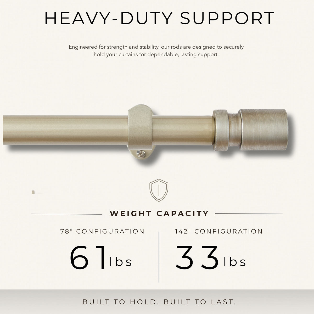 Tribeca 1" Single Curtain Rod with Cylinder End Cap Finial