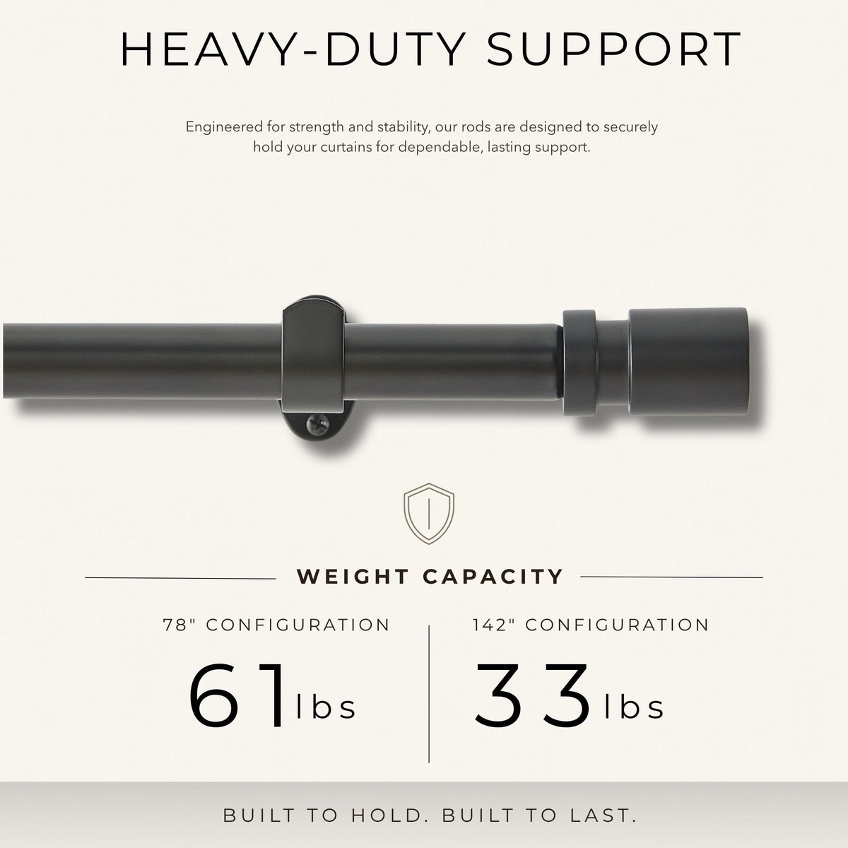 Tribeca 1" Single Curtain Rod with Cylinder End Cap Finial