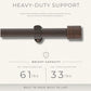 Lenox Verona 1” Single Curtain Rod with Cylinder End Cap Finial Design