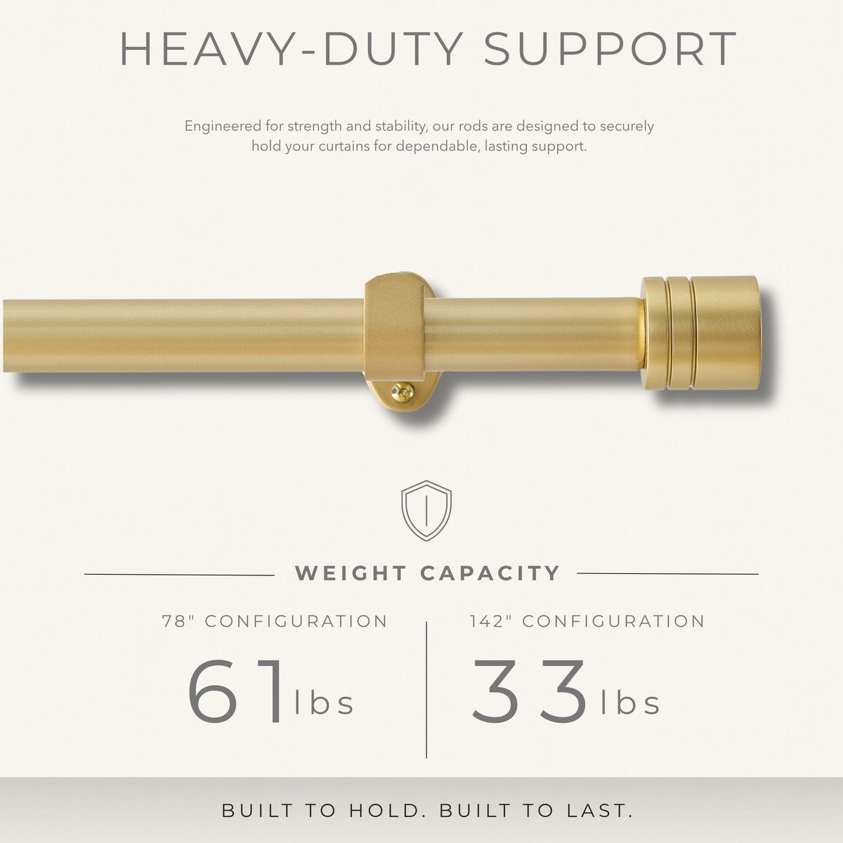 Lenox Verona 1” Single Curtain Rod with Cylinder End Cap Finial Design