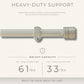 Lenox Verona 1” Single Curtain Rod with Cylinder End Cap Finial Design