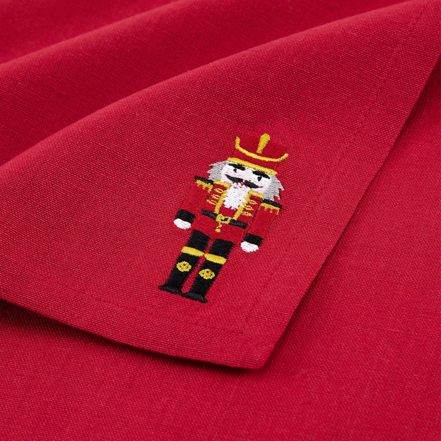 Holiday Embroidered Cotton Napkins, Set of 4