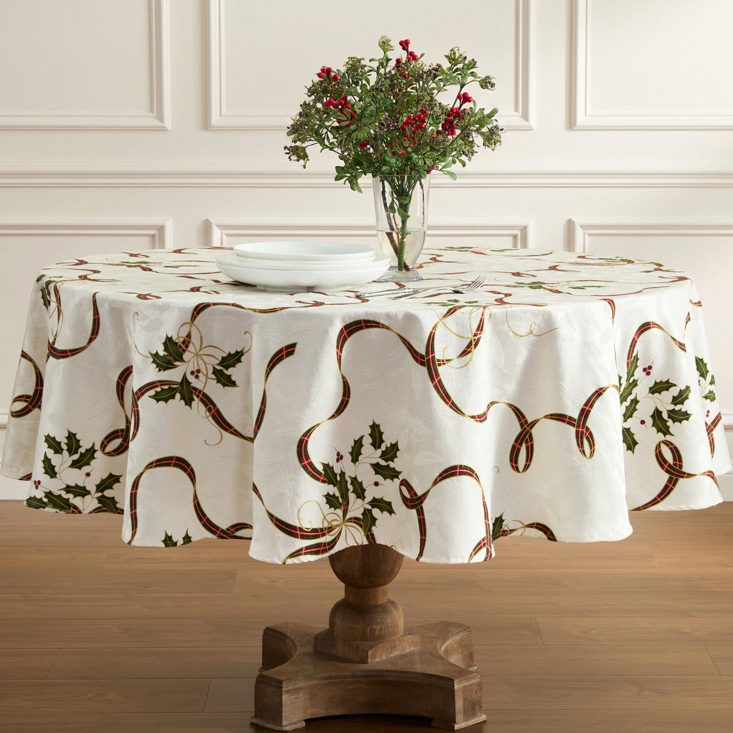 Lenox Holiday Nouveau Ribbon Tablecloth