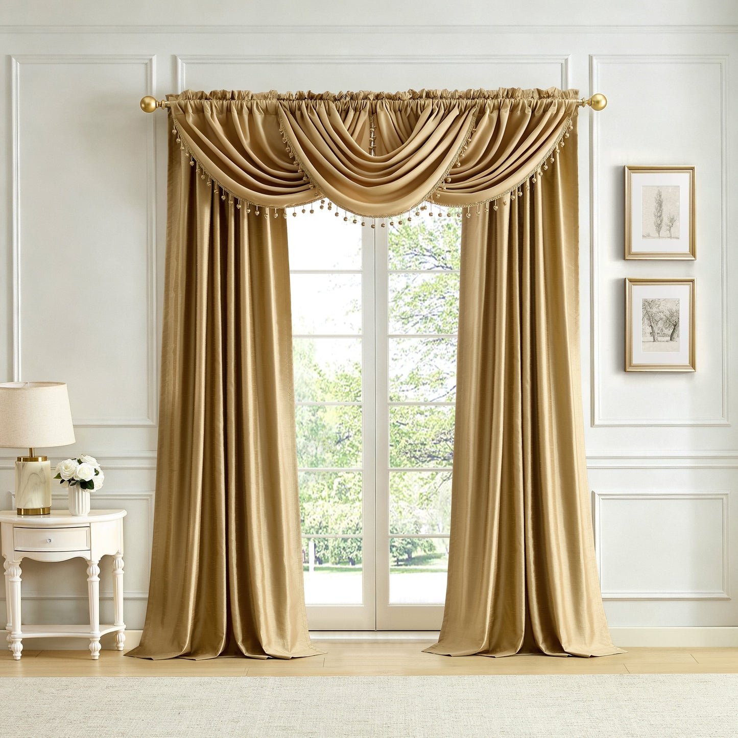 Lenox Imperial Faux Silk Window Curtain