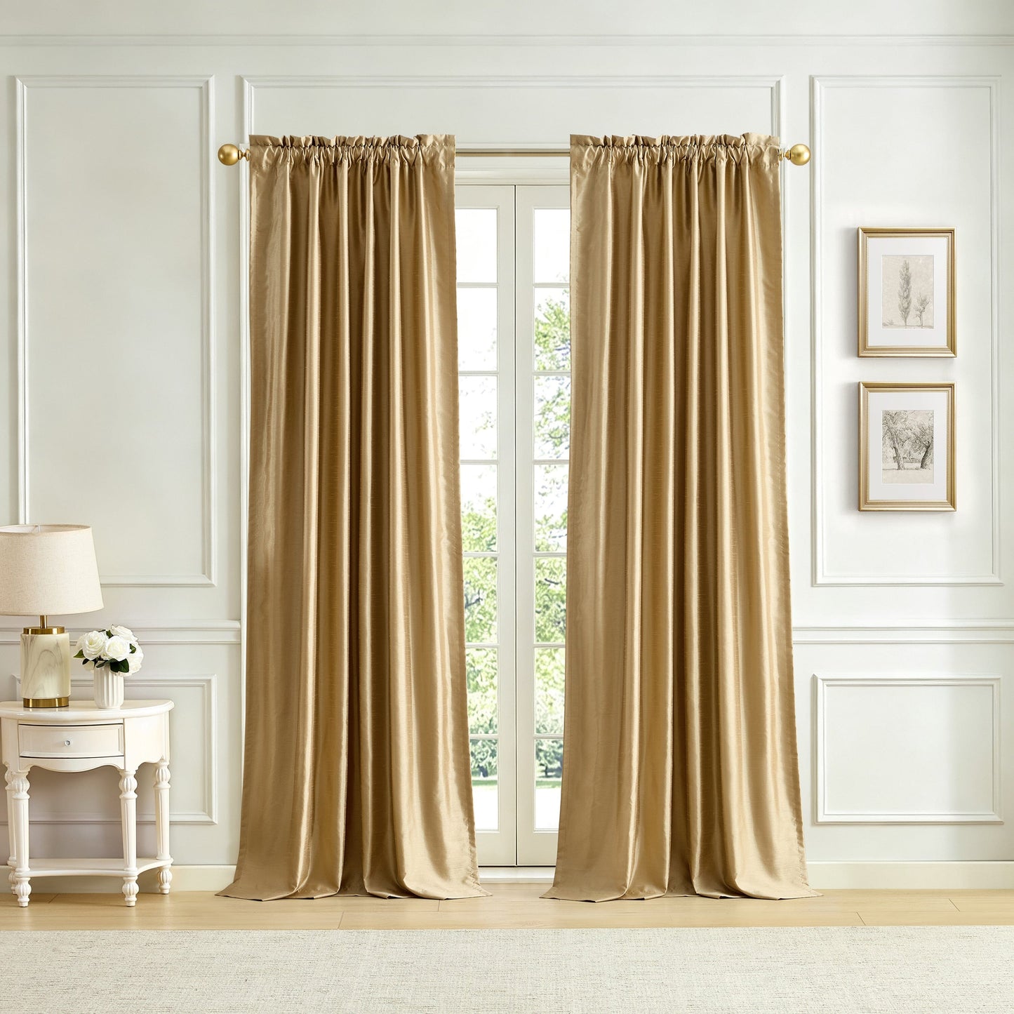 Lenox Imperial Faux Silk Window Curtain